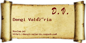 Dengi Valéria névjegykártya